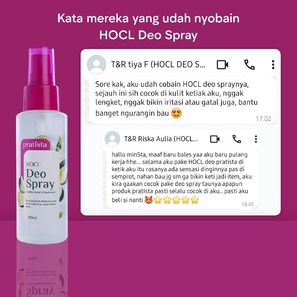 Pratista HOCl Deo Spray - Image 5